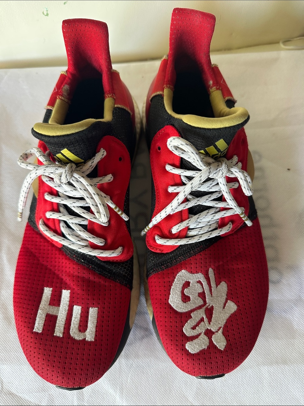 Hu - Chinese New Year - Red and Black Lace-Up Sneakers